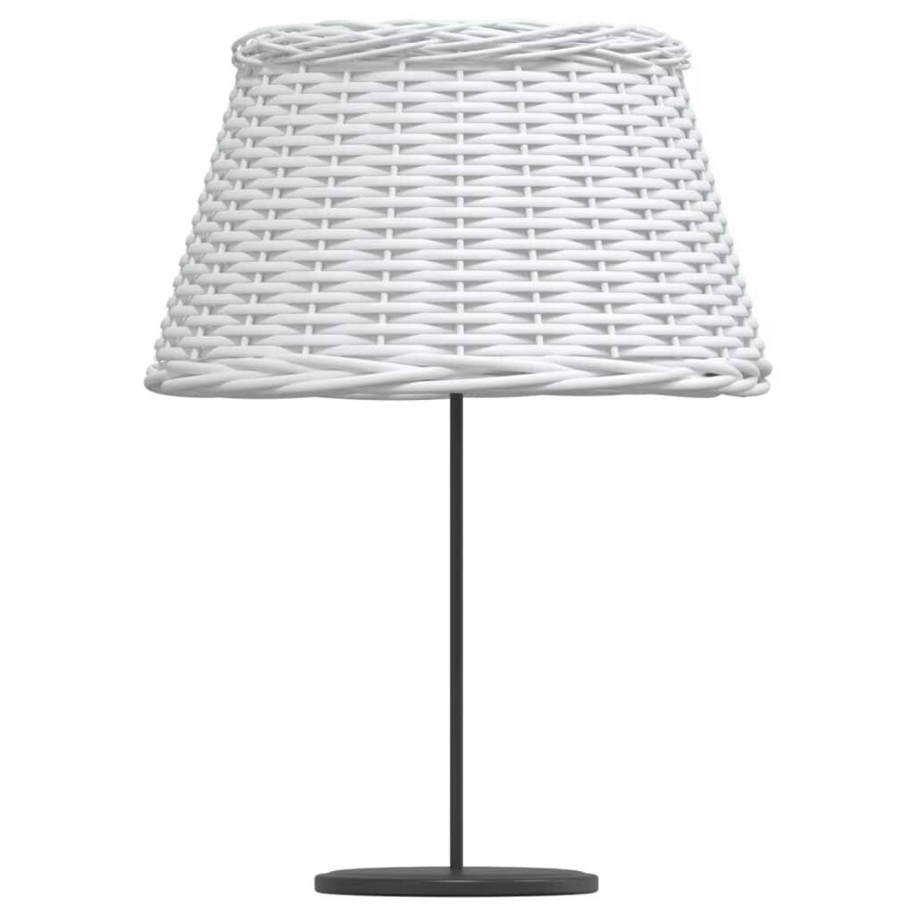 Lampenschirm Weiß Ø50x30 cm Korbweide-3