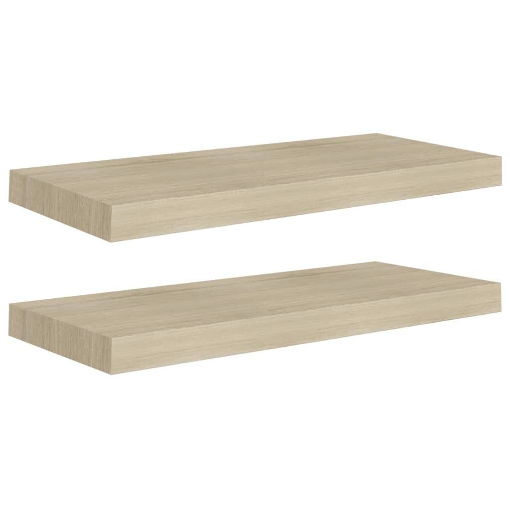 Schwebende Wandregale 2 Stk. Eichefarben 60x23,5x3,8cm MDF-3