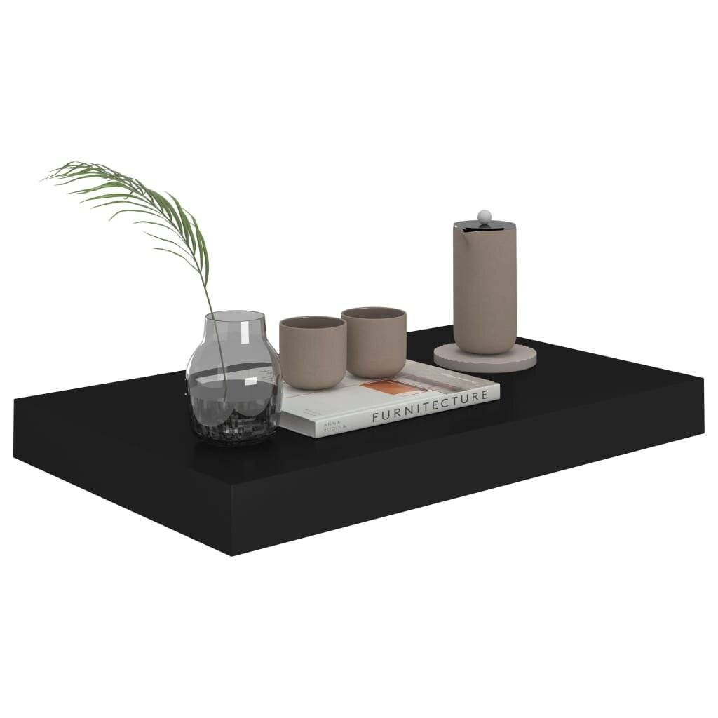 Schwebende Wandregale 4 Stk. Schwarz 40x23x3,8cm MDF-1