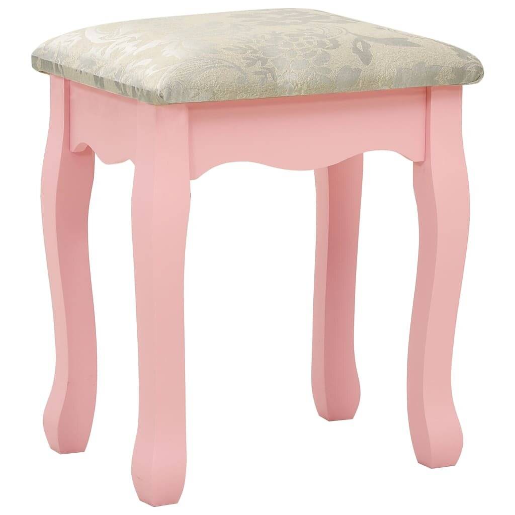 Symbolbild für Schminktisch-Set mit Hocker Rosa 100x40x146 cm Paulownia-Holz
