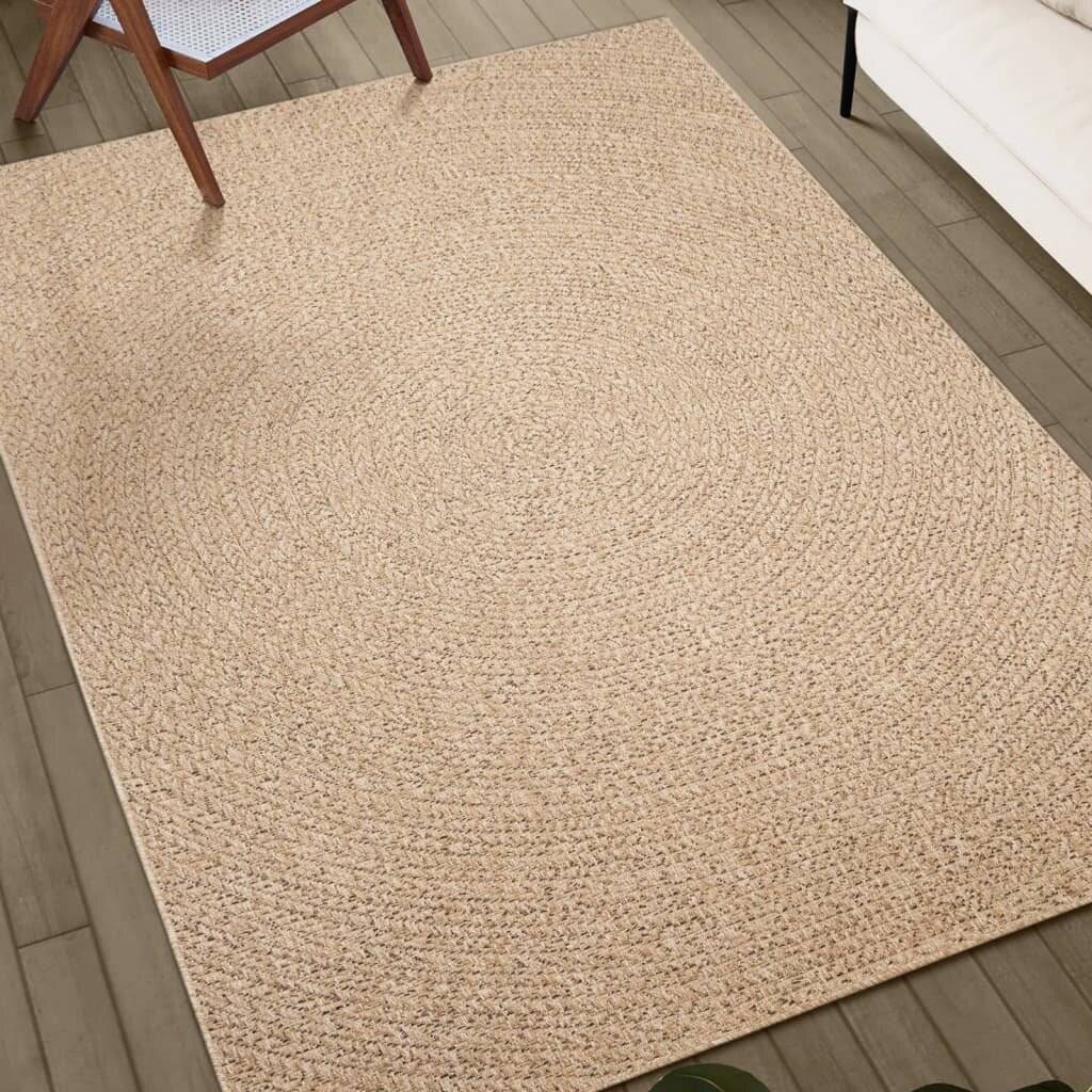 Teppich 80x150 cm Jute-Optik Innen und Außen-1