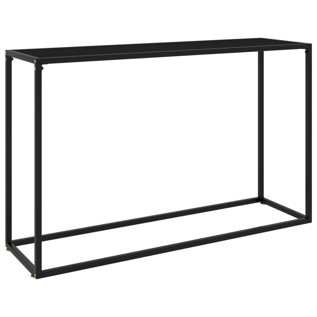 Konsolentisch Schwarz 120x35x75 cm Hartglas-0