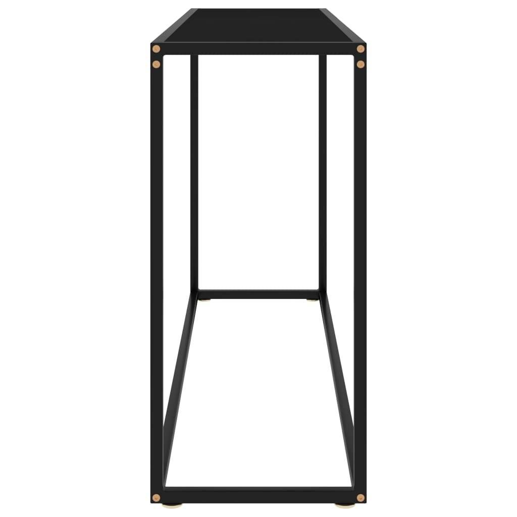 Konsolentisch Schwarz 120x35x75 cm Hartglas-2