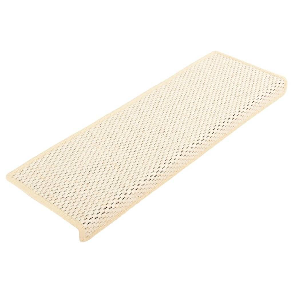 Treppenmatten Selbstklebend Sisal-Optik 15 Stk. 65x25 cm Creme-1
