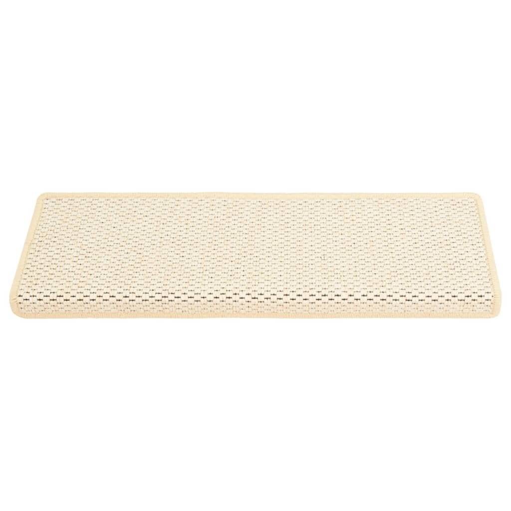 Treppenmatten Selbstklebend Sisal-Optik 15 Stk. 65x25 cm Creme-2