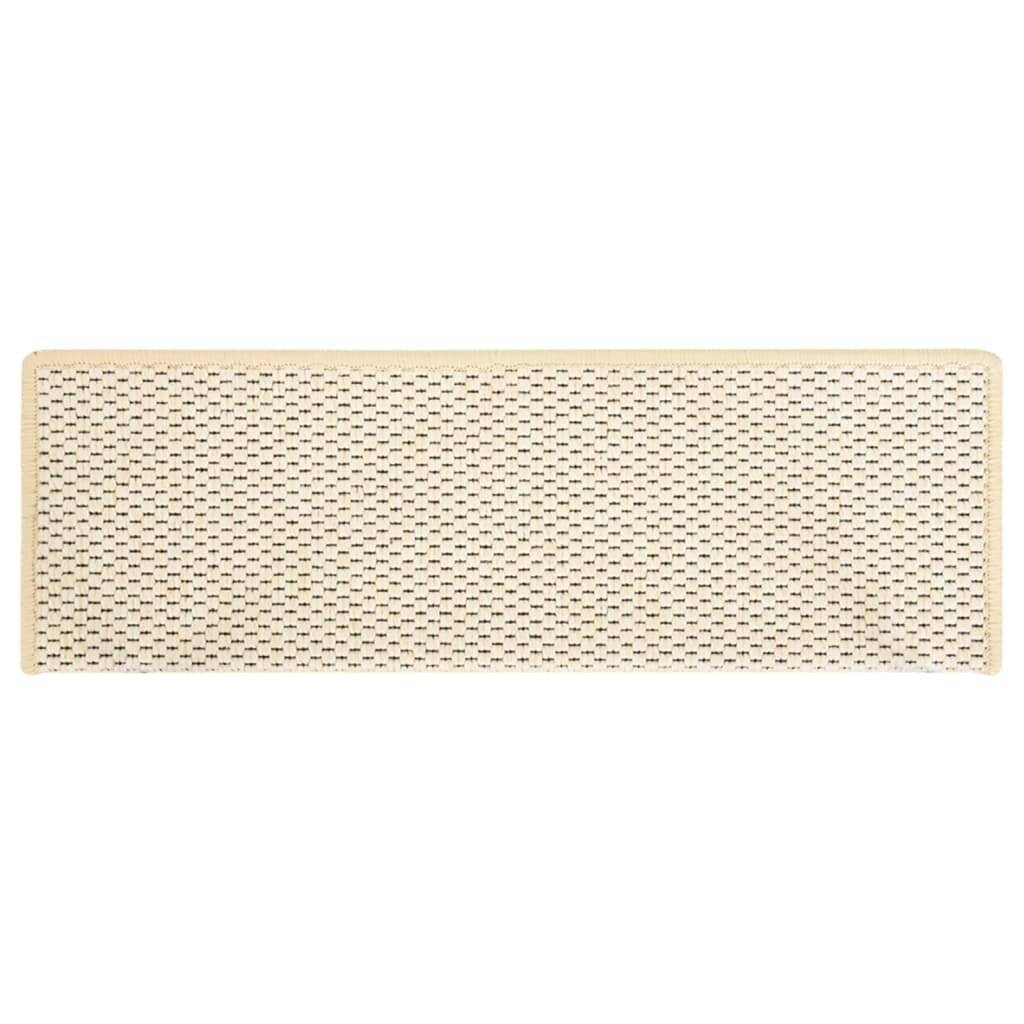 Treppenmatten Selbstklebend Sisal-Optik 15 Stk. 65x25 cm Creme-3