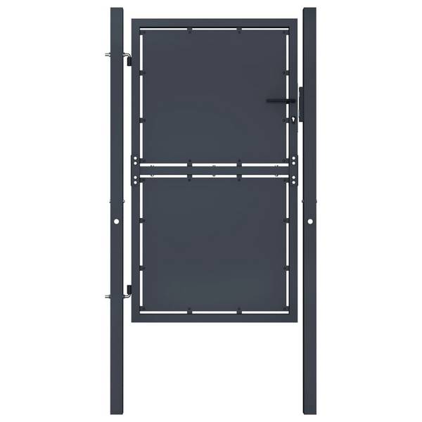 Gartentor Stahl 100 x 200 cm Anthrazit