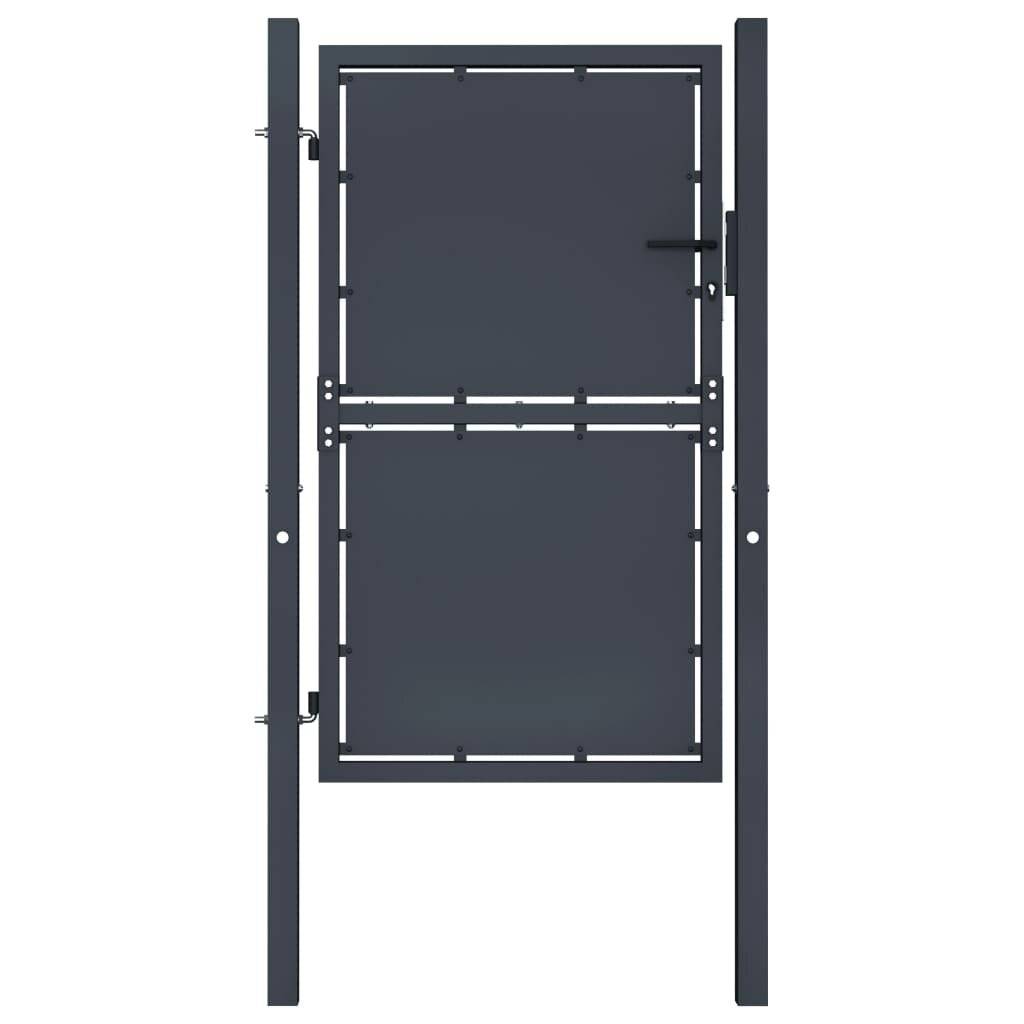 Gartentor Stahl 100 x 200 cm Anthrazit-0