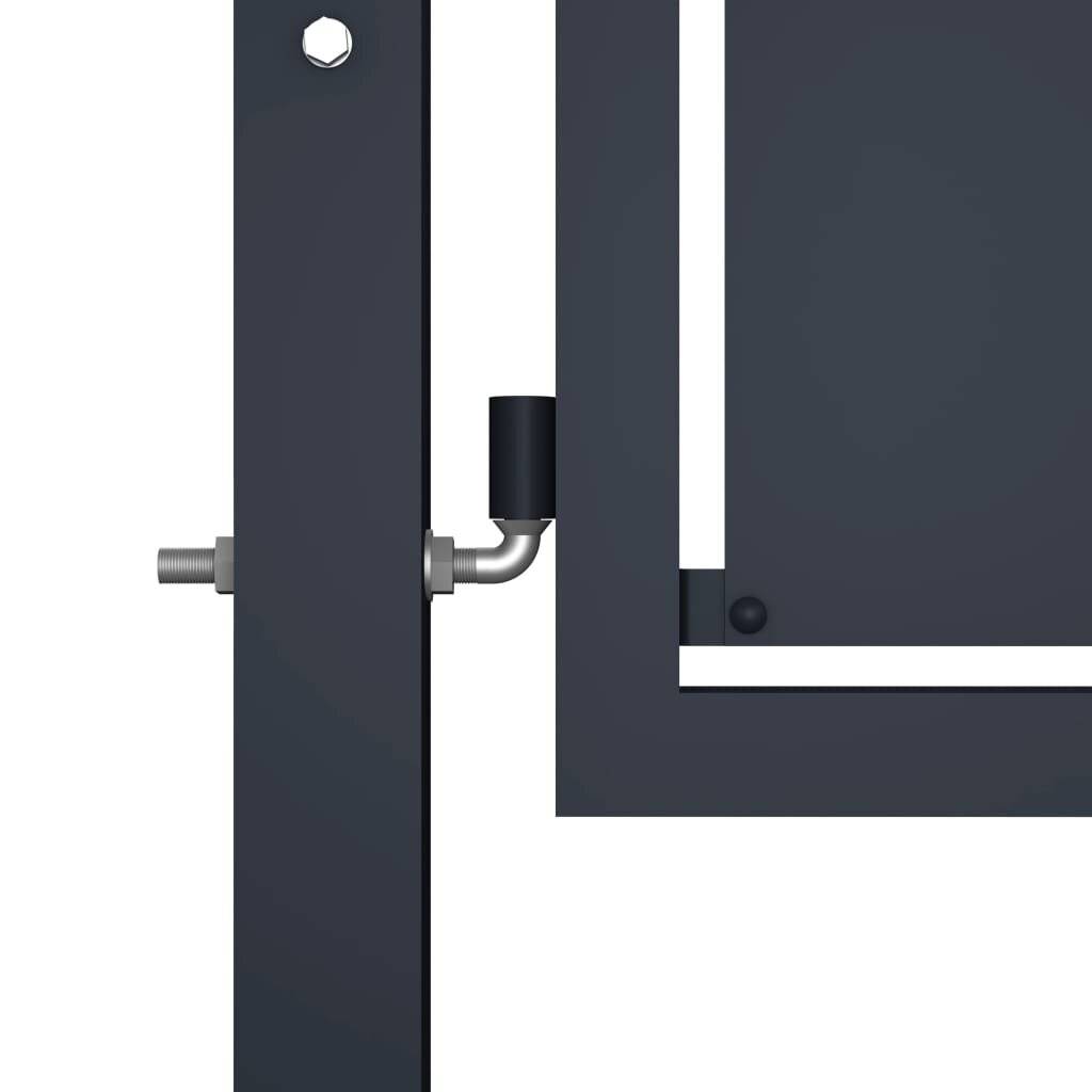 Gartentor Stahl 100 x 200 cm Anthrazit-2