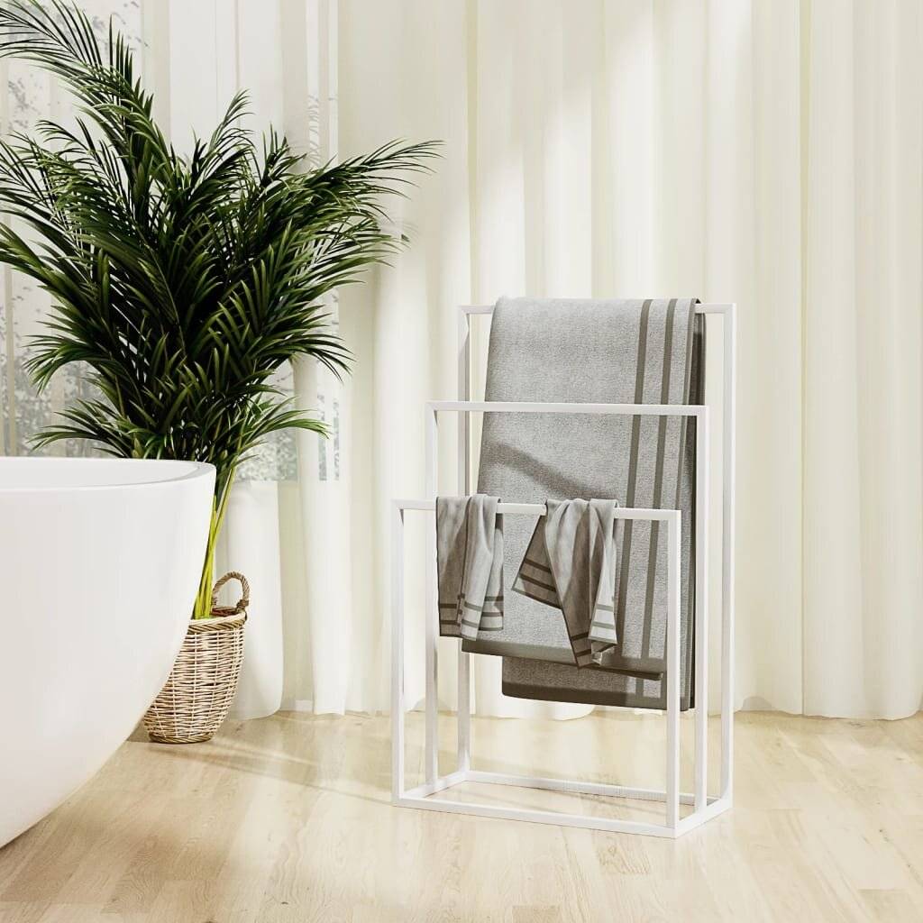 Handtuchständer Weiß 48x24x79 cm Eisen-0