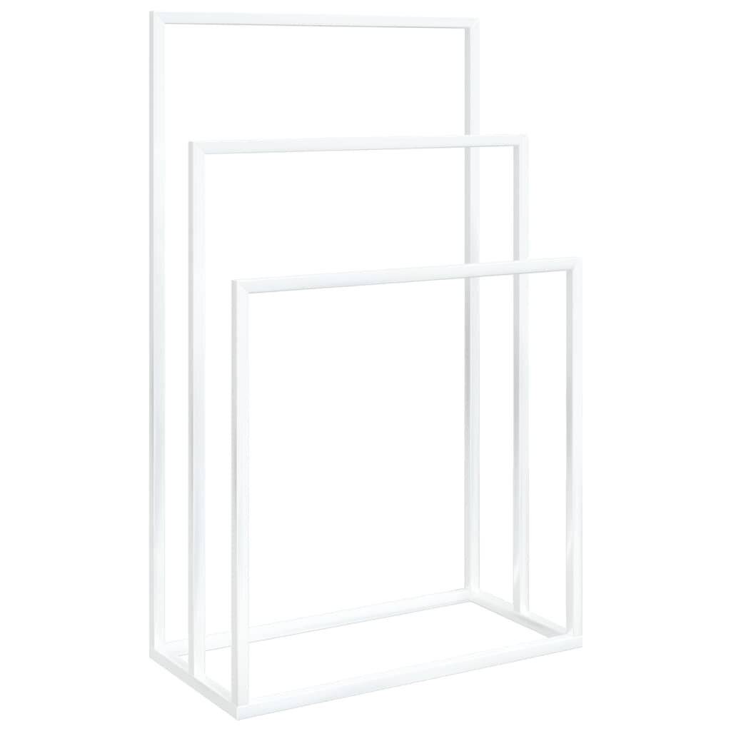 Handtuchständer Weiß 48x24x79 cm Eisen-1