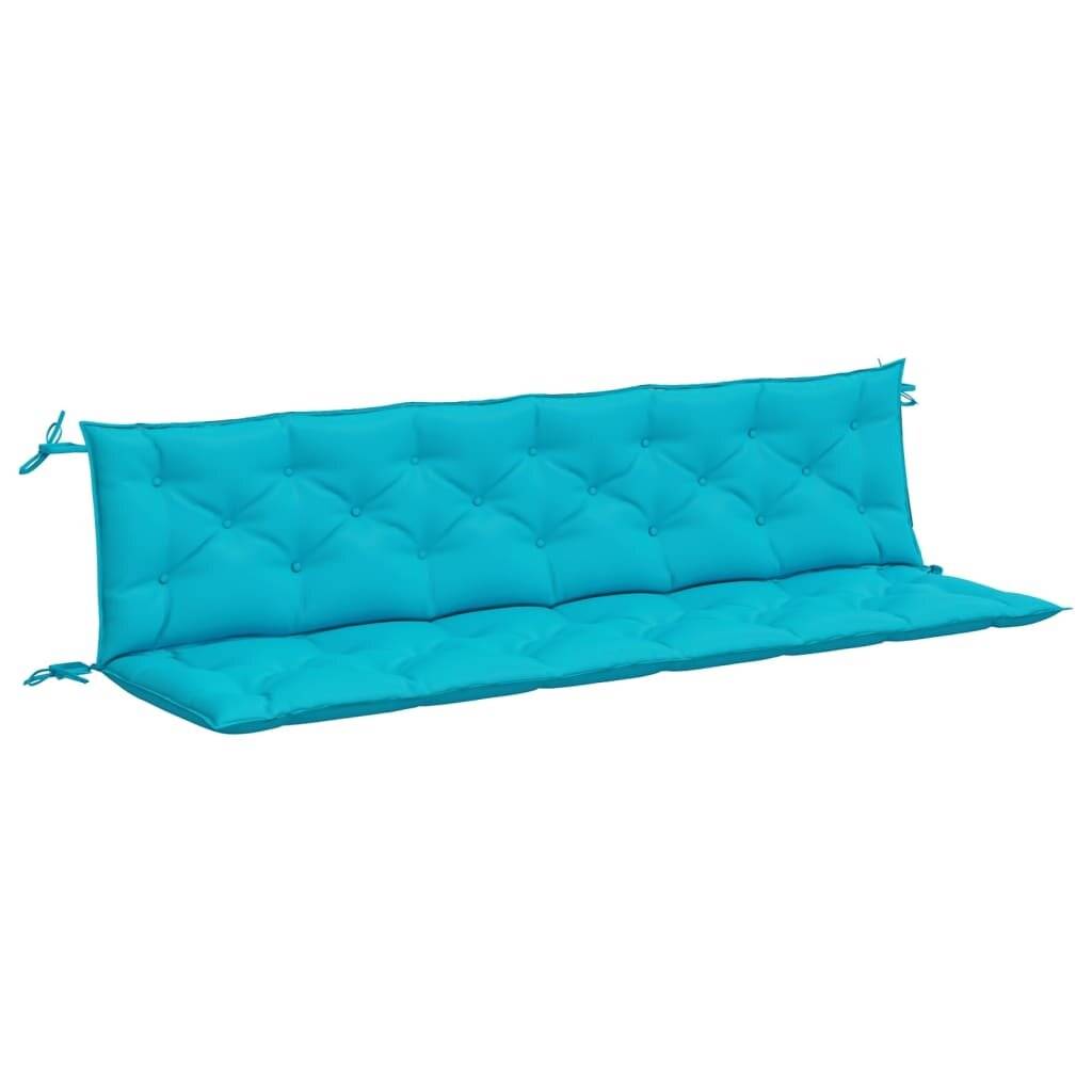Gartenbank-Auflagen 2 Stk. Türkis 200x50x7 cm Stoff-1