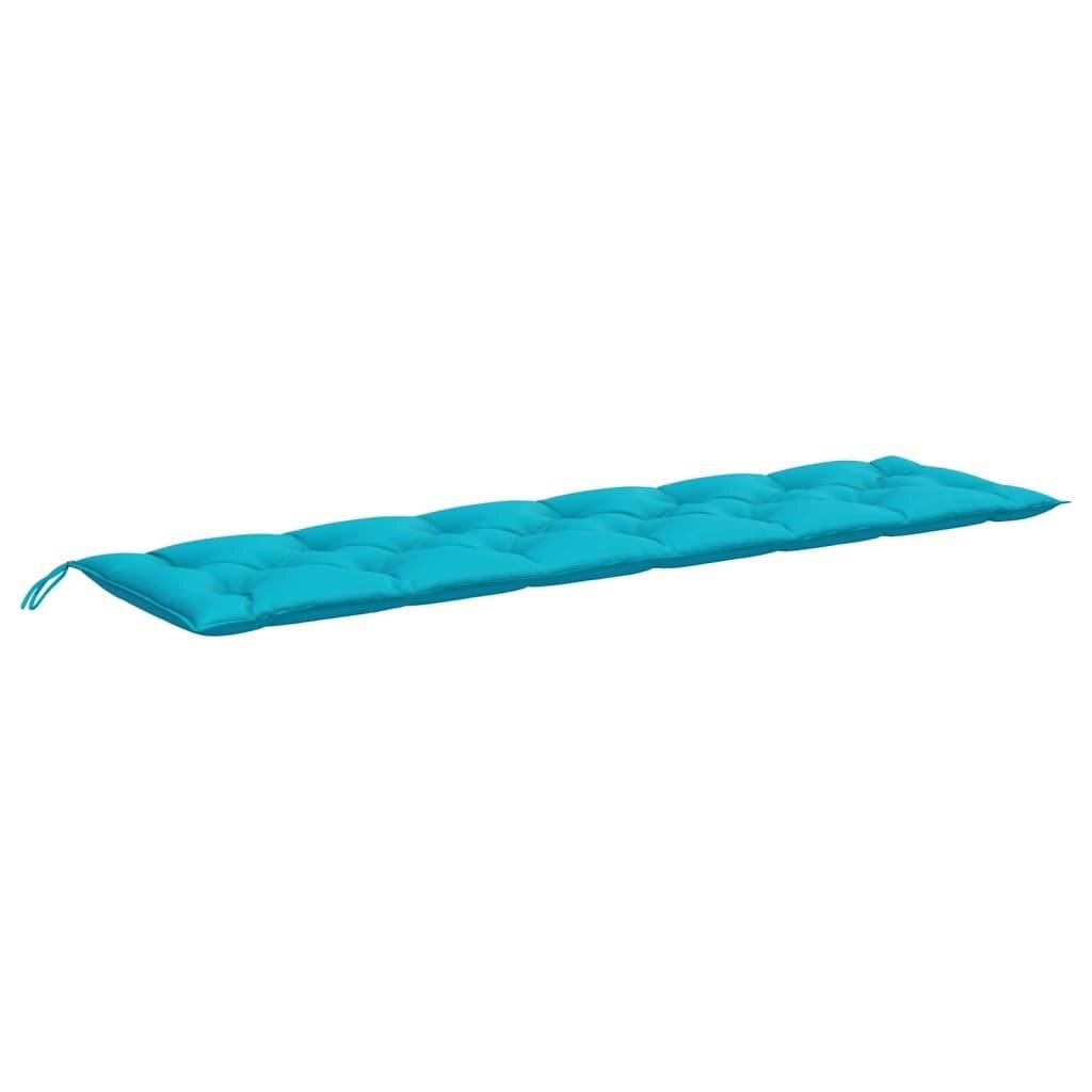 Gartenbank-Auflagen 2 Stk. Türkis 200x50x7 cm Stoff-3