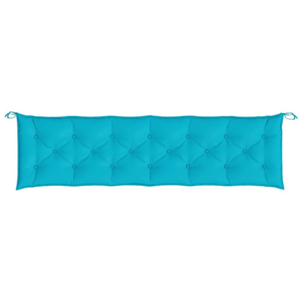Gartenbank-Auflagen 2 Stk. Türkis 200x50x7 cm Stoff-4