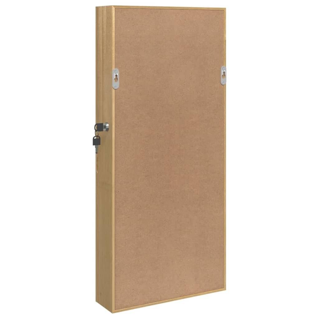 Schmuckschrank mit Spiegel Wandmontage 30x8,5x67 cm-6