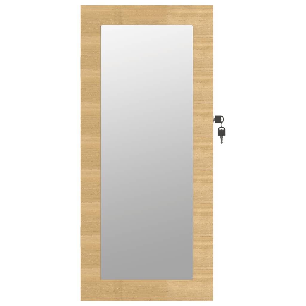 Schmuckschrank mit Spiegel Wandmontage 30x8,5x67 cm-3