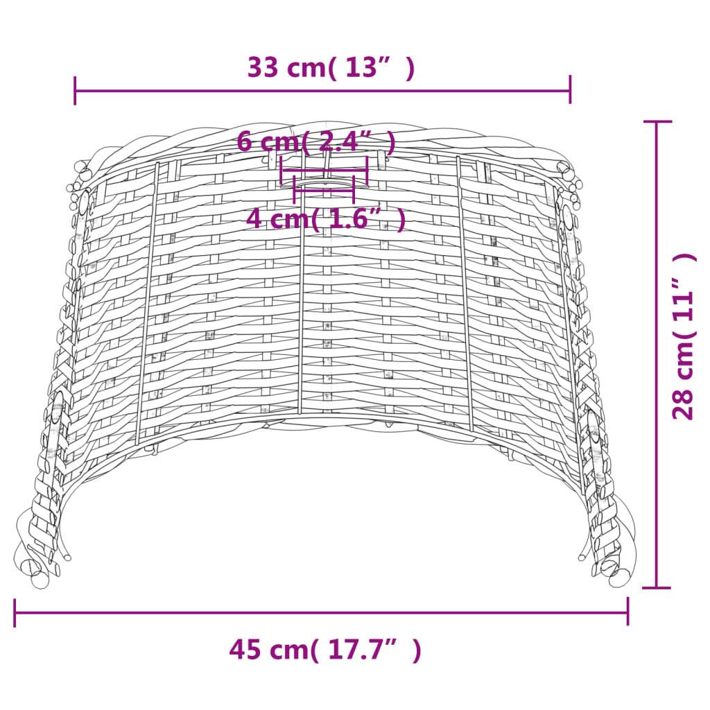 Lampenschirm Braun Ø45x28 cm Korbweide-6
