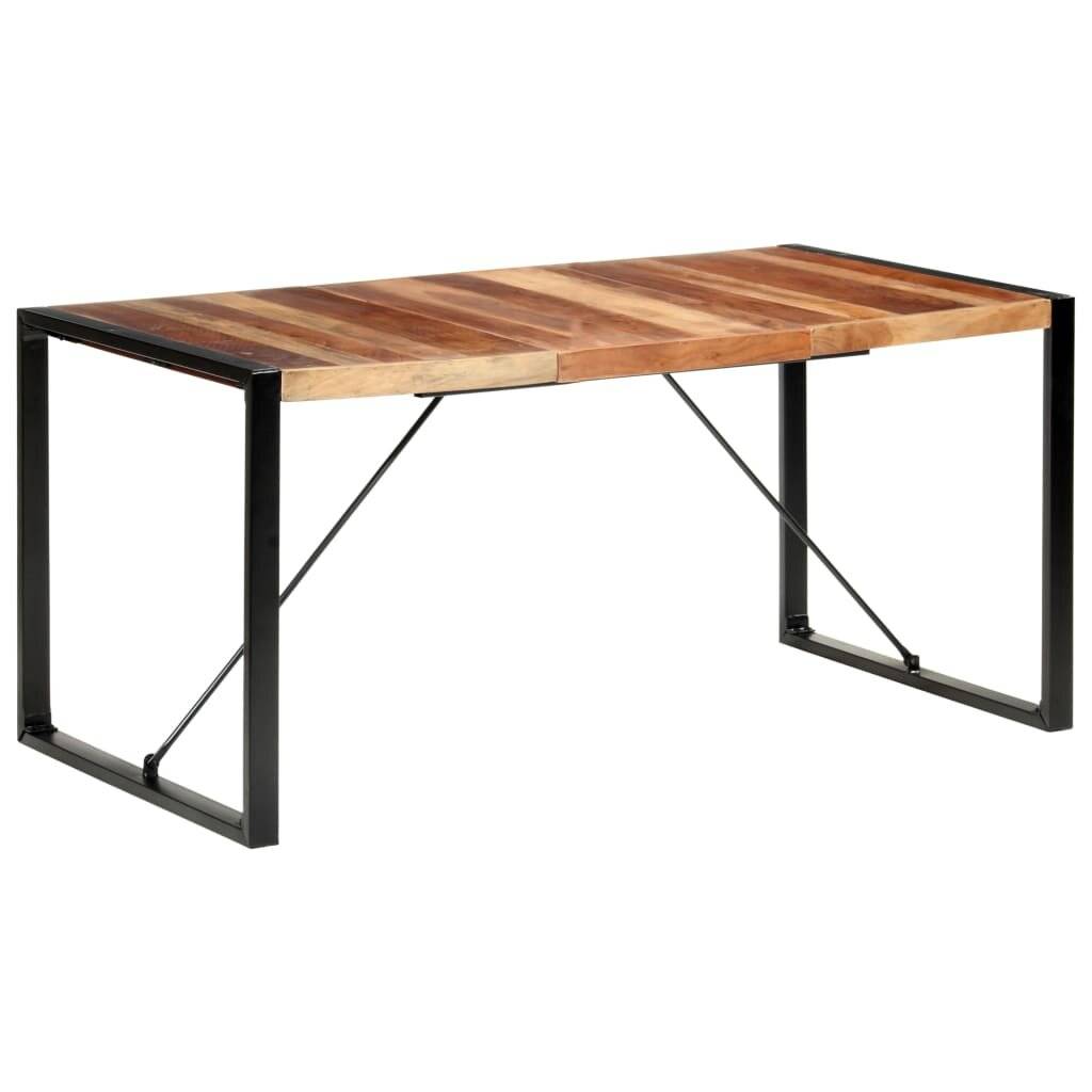 Esstisch 160x80x75 cm Massivholz mit Palisander-Finish-0