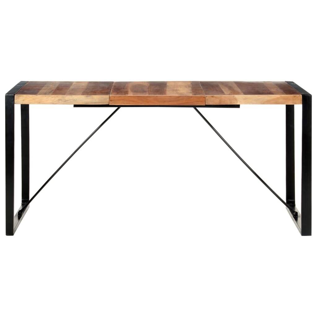 Esstisch 160x80x75 cm Massivholz mit Palisander-Finish-3