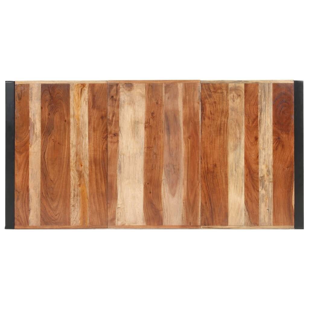 Esstisch 160x80x75 cm Massivholz mit Palisander-Finish-4