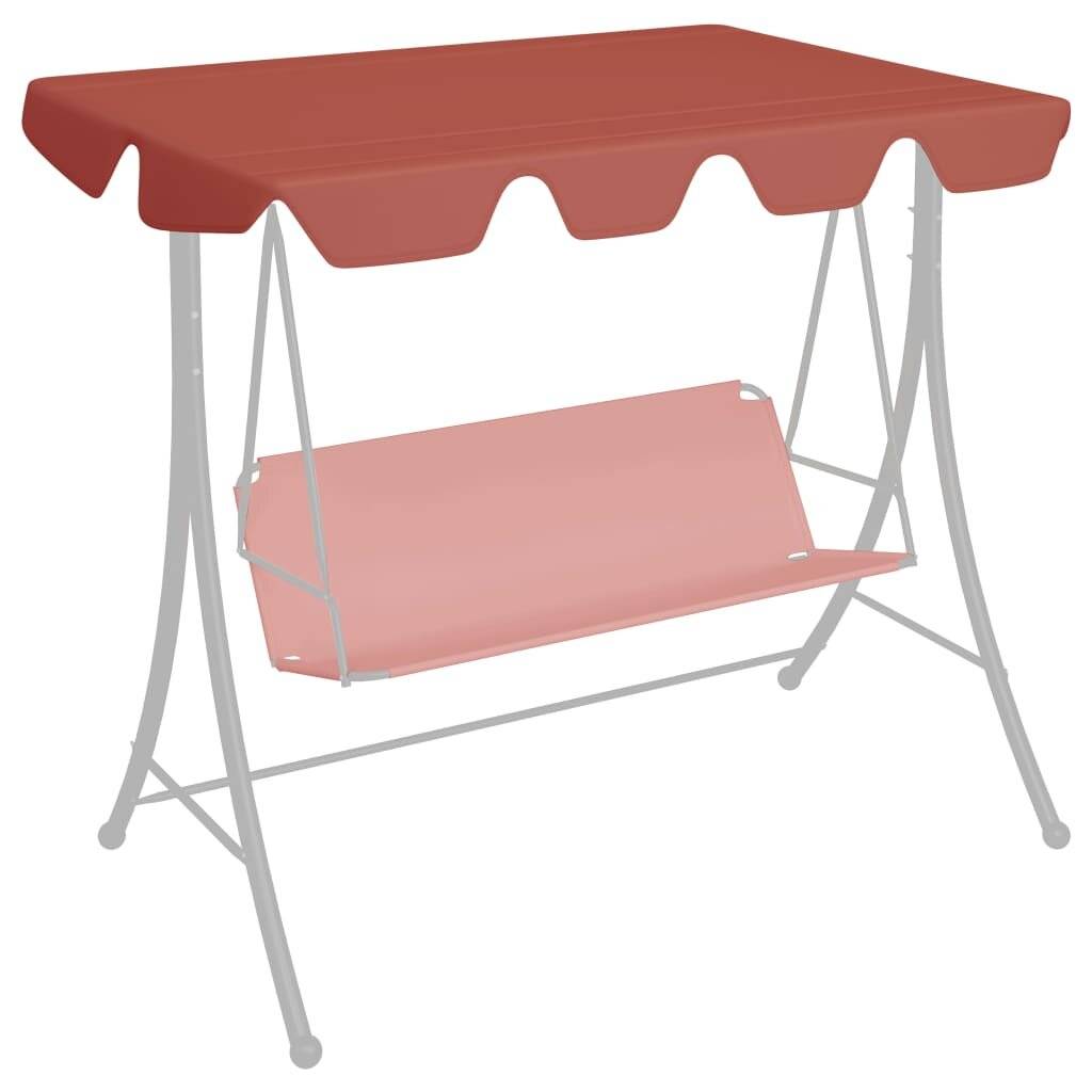Ersatzdach für Hollywoodschaukel Terrakotta-Rot 150/130x70/105 cm-0