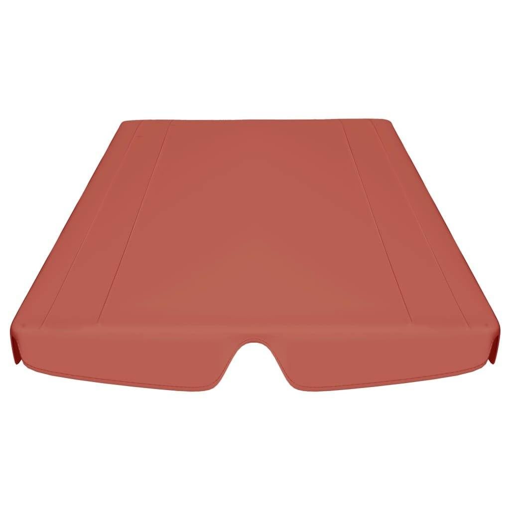 Ersatzdach für Hollywoodschaukel Terrakotta-Rot 150/130x70/105 cm-4