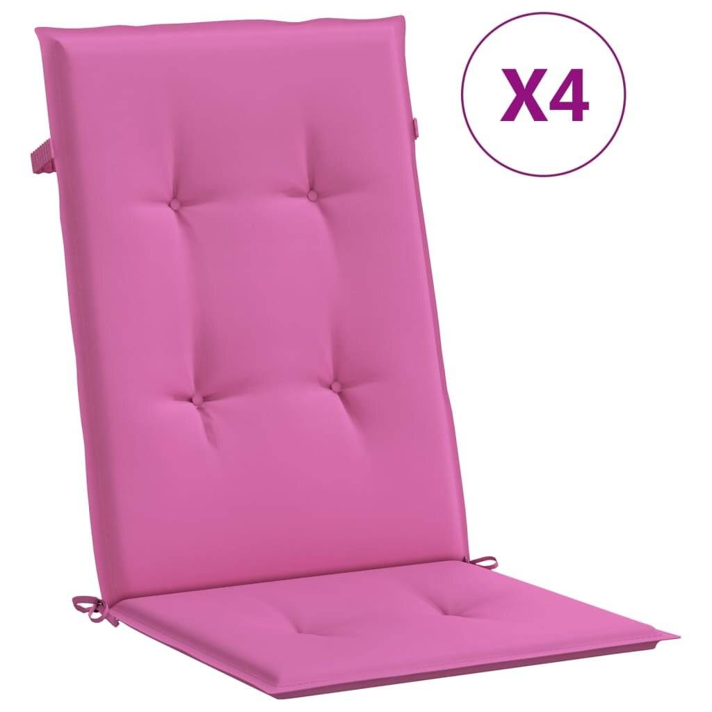 Hochlehner-Auflagen 4 Stk. Rosa Stoff-1
