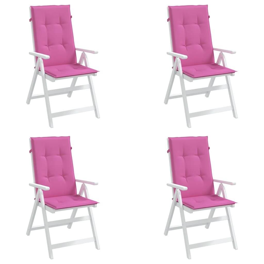 Hochlehner-Auflagen 4 Stk. Rosa Stoff-2