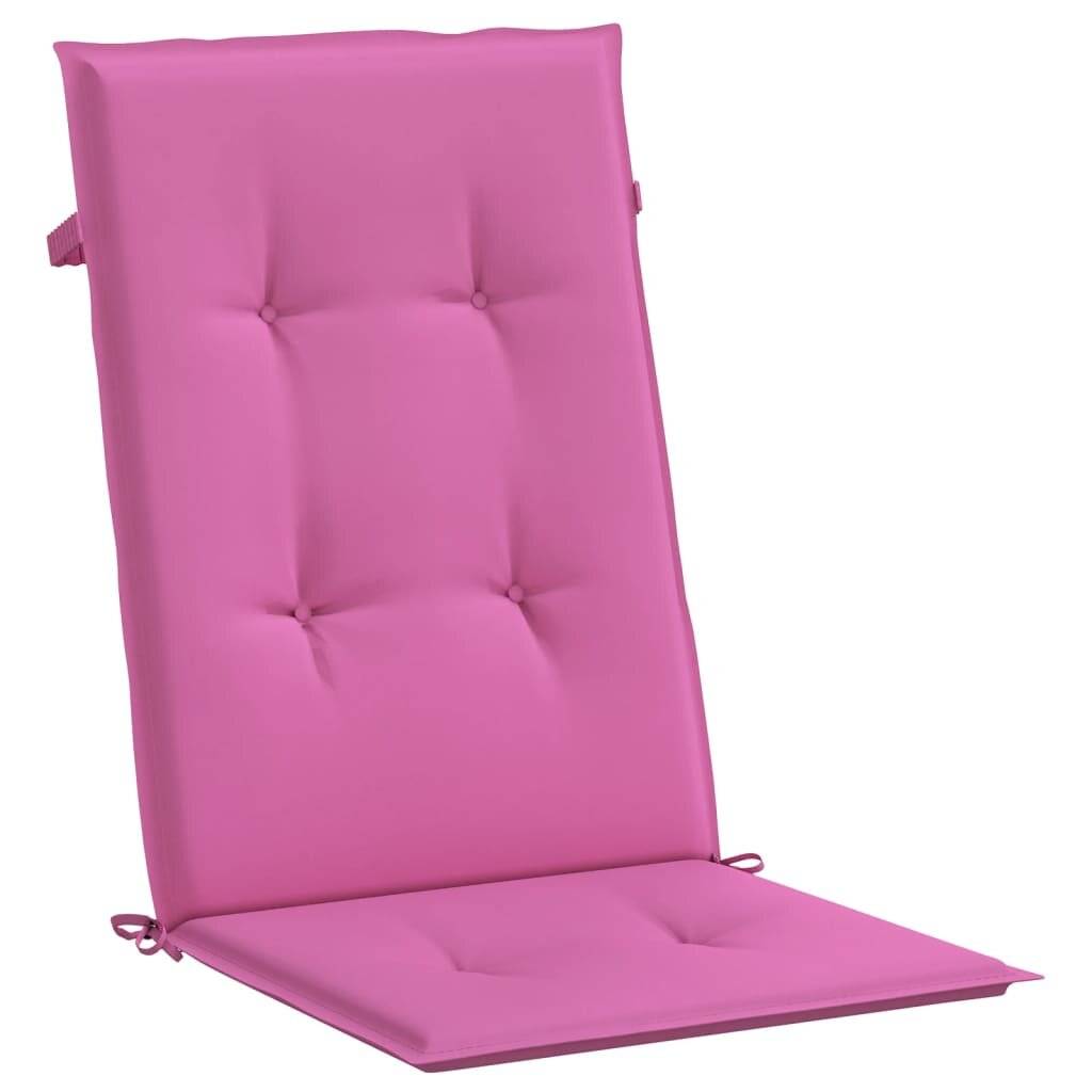 Hochlehner-Auflagen 4 Stk. Rosa Stoff-3