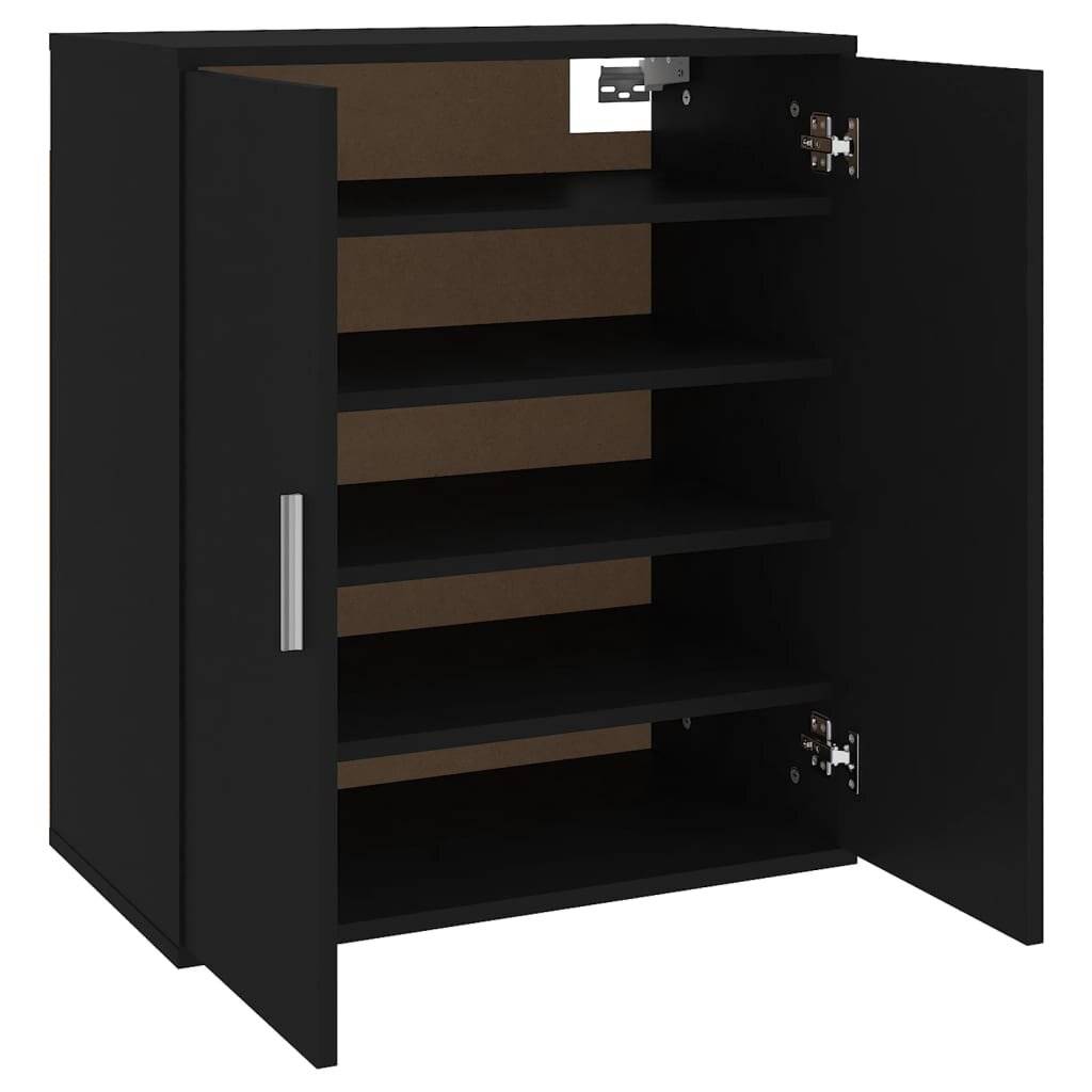 Symbolbild für Schuhschrank Schwarz 60x35x70 cm Holzwerkstoff