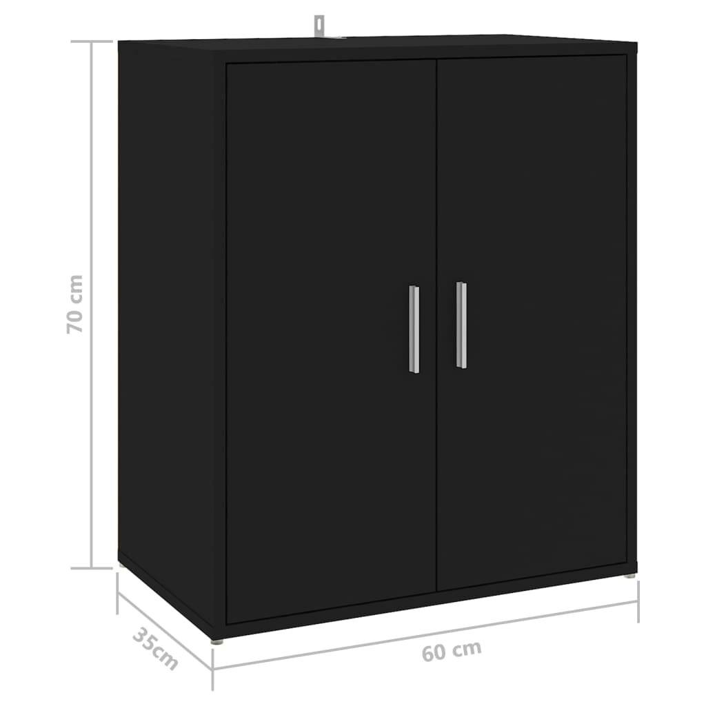 Symbolbild für Schuhschrank Schwarz 60x35x70 cm Holzwerkstoff
