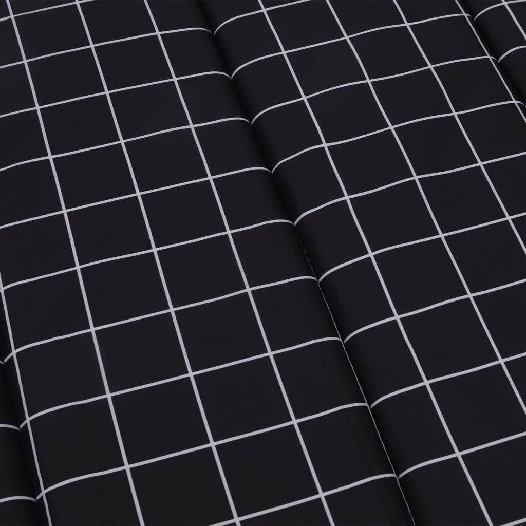 Sonnenliegen-Auflage Schwarz Karomuster Oxford-Gewebe-5