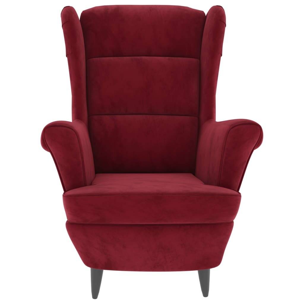 VidaXL Sessel Weinrot Samt 100% Polyester Sperrholz 96,5 cm Zusammenbau erforderlich-2