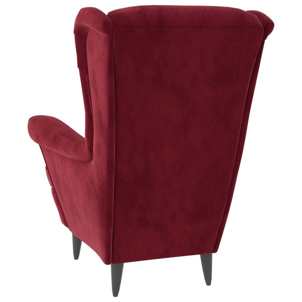 VidaXL Sessel Weinrot Samt 100% Polyester Sperrholz 96,5 cm Zusammenbau erforderlich-4