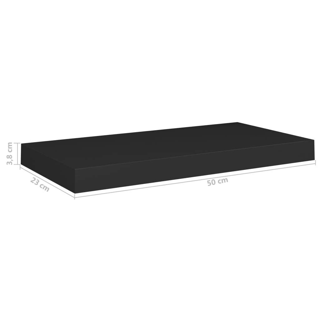 Symbolbild für Schwebende Wandregale 2 Stk. Schwarz 50x23x3,8cm MDF