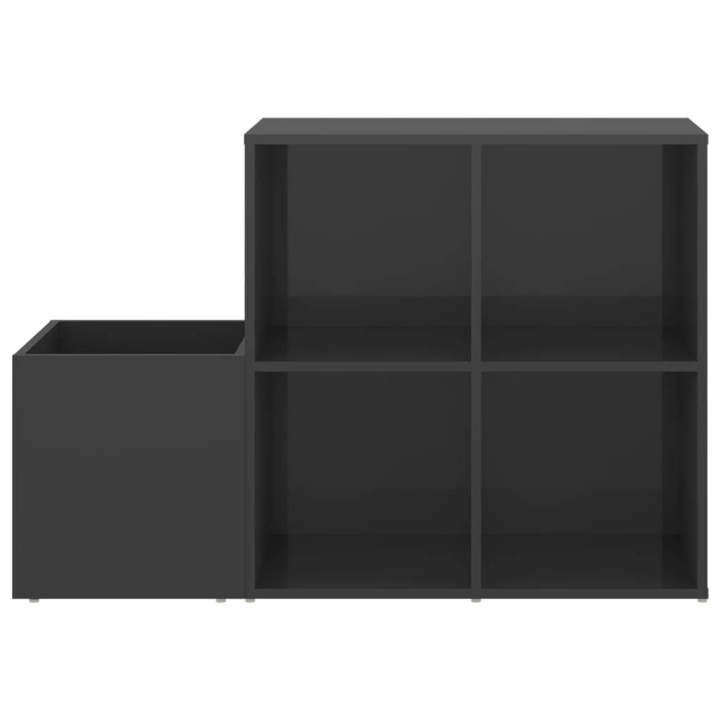 Flur-Schuhschrank Hochglanz-Grau 105x35,5x70 cm Holzwerkstoff-4