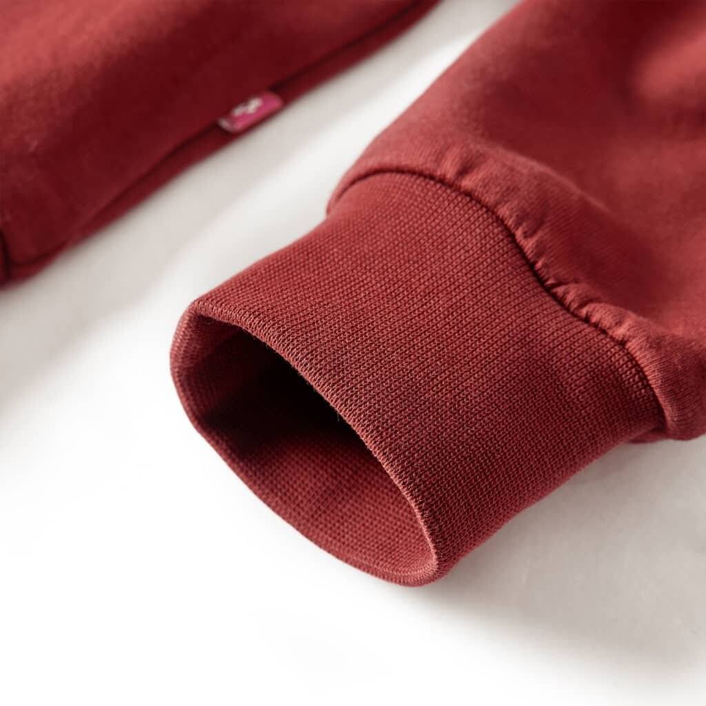 Kinder-Sweatshirt Farbblock Rosa und Henna 92-3