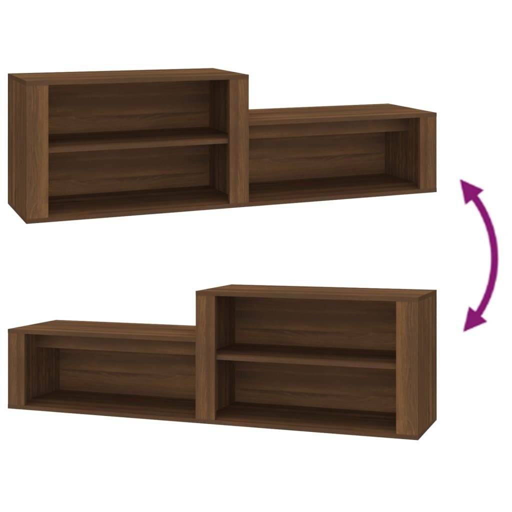 Schuhschrank Braun Eichen-Optik 150x35x45 cm Holzwerkstoff-6