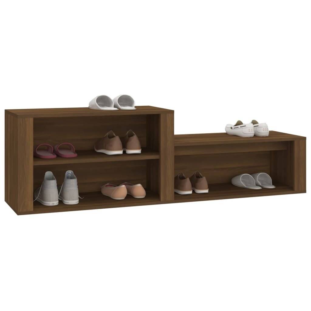Schuhschrank Braun Eichen-Optik 150x35x45 cm Holzwerkstoff-3