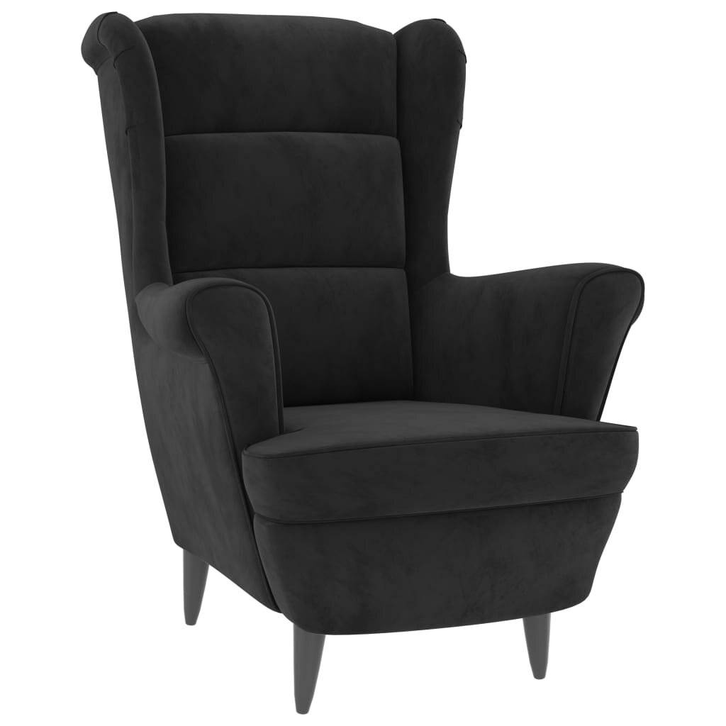 VidaXL Sessel Schwarz Samt Sperrholzrahmen 96,5 cm Polyesterbezug-1