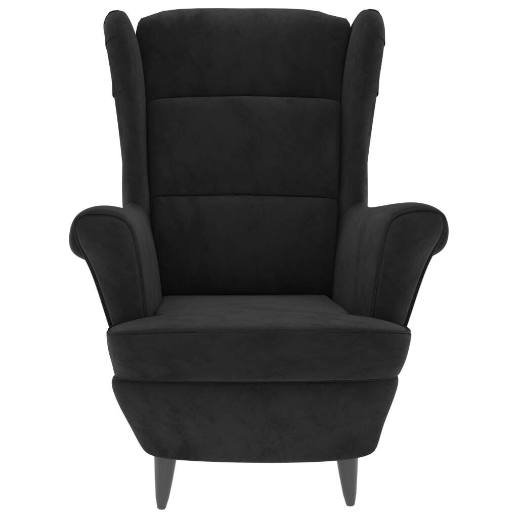 VidaXL Sessel Schwarz Samt Sperrholzrahmen 96,5 cm Polyesterbezug-2