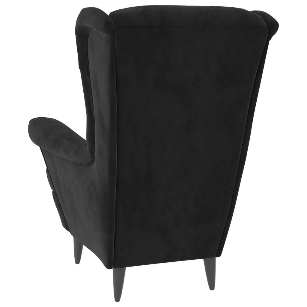 VidaXL Sessel Schwarz Samt Sperrholzrahmen 96,5 cm Polyesterbezug-4