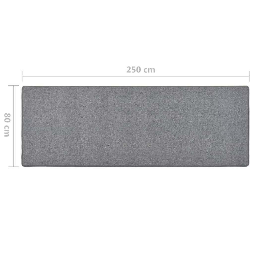 Teppichläufer Dunkelgrau 80x250 cm-6