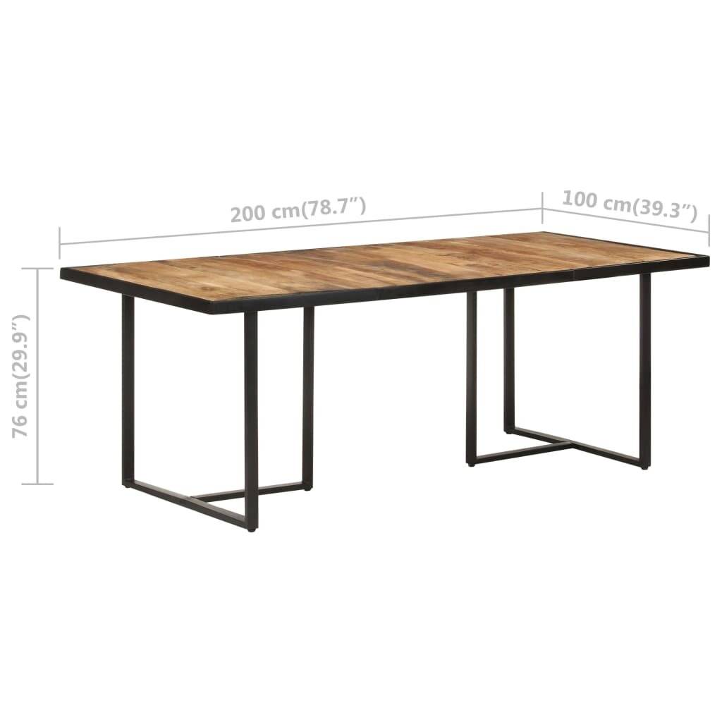 Esstisch 200 cm Raues Mangoholz-6
