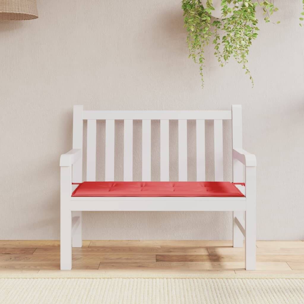 Gartenbank-Auflage Rot 100x50x3 cm Oxford-Gewebe-0