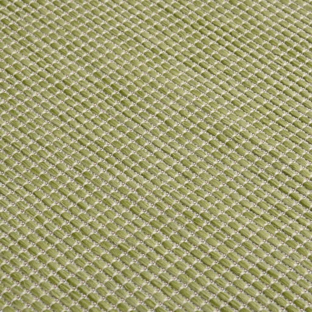 Outdoor-Teppich Flachgewebe 80x150 cm Grün-4