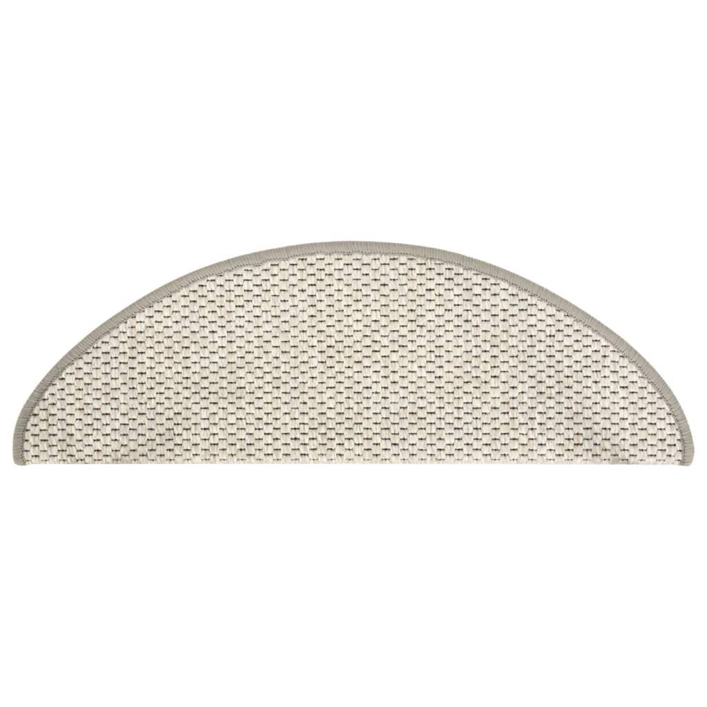 Treppenmatten Selbstklebend Sisal-Optik 15 Stk. 65x25 cm Beige-2