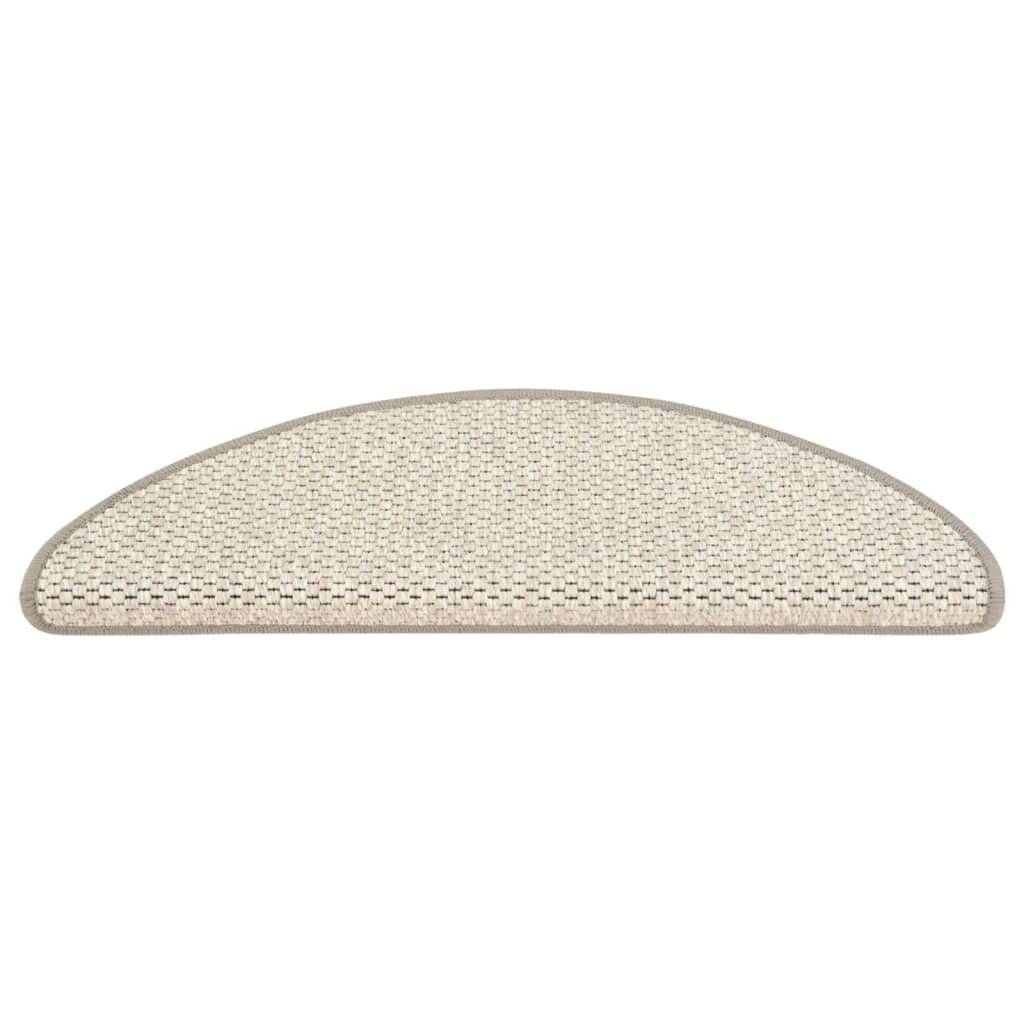 Treppenmatten Selbstklebend Sisal-Optik 15 Stk. 65x25 cm Beige-3