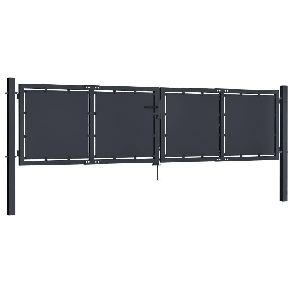 Gartentor Stahl 300×100 cm Anthrazit-3