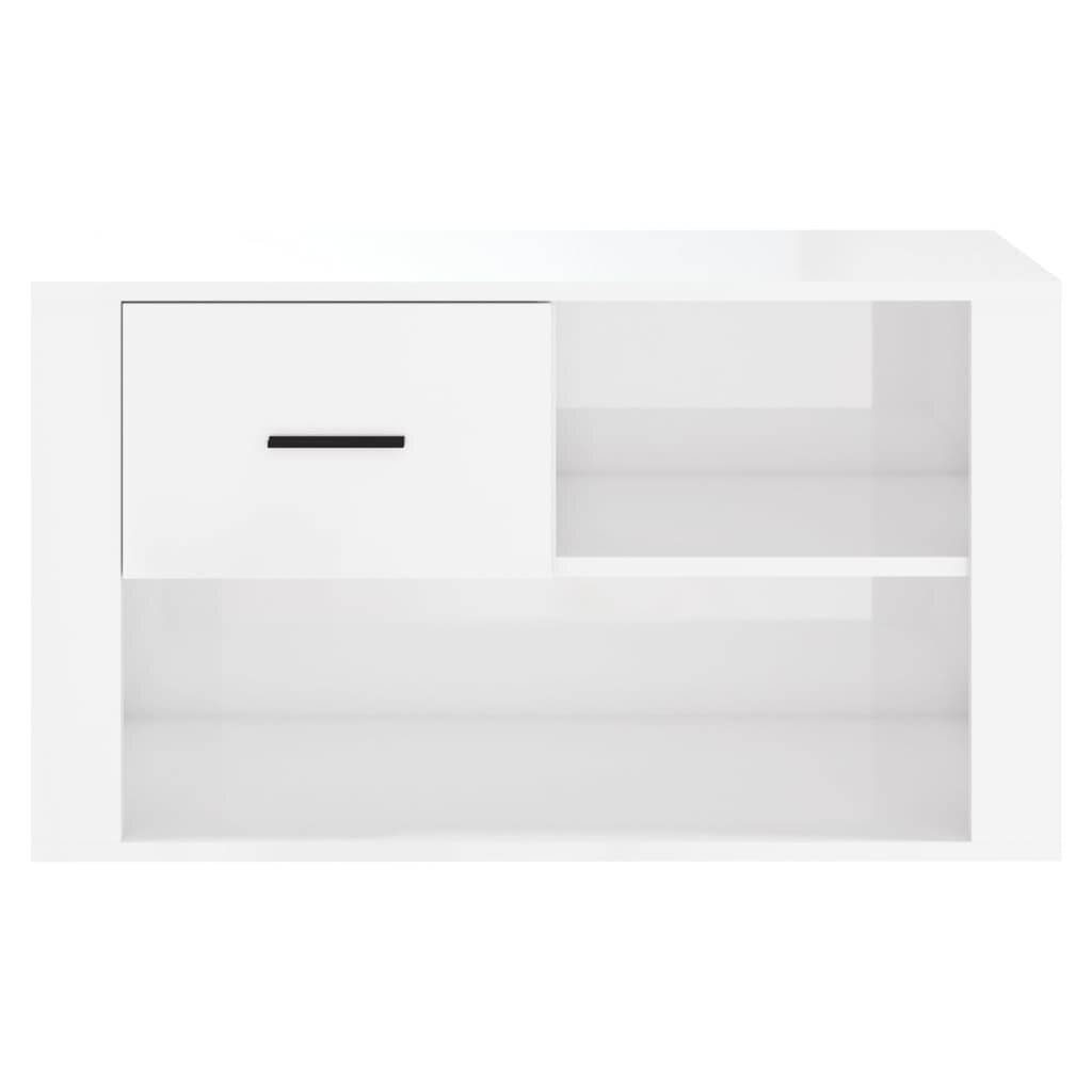 Schuhschrank Hochglanz-Weiß 80x35x45 cm Holzwerkstoff-4